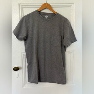American Giant Men’s Heavyweight Pocket T - heather grey, small